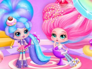 Cotton Candy Style Hair Salon Online Dress Up Game