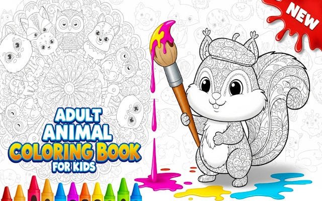 Adult Animal Coloring Book for Kids - Free Coloring Game