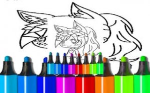 Wolf Girl Coloring Art Game