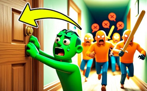 Knock and Run: 100 Doors Escape - Stickman Arcade Game