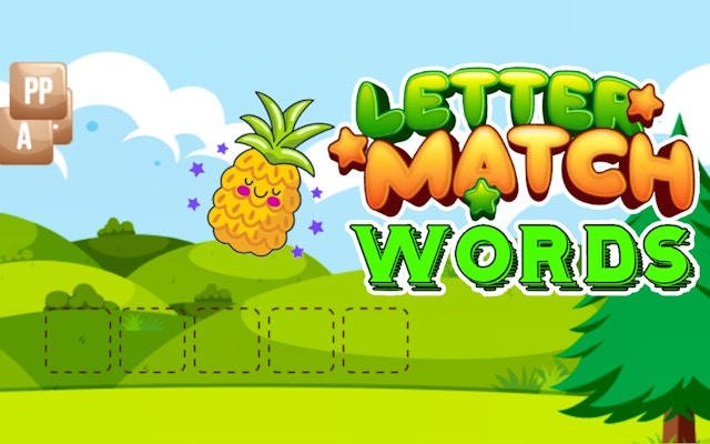 Letter Match Words: Picture Vocabulary Puzzle