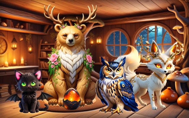 Mysterious Familiars Enchanted Bestiary - Magic Tapping Game