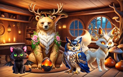 Mysterious Familiars Enchanted Bestiary - Magic Tapping Game