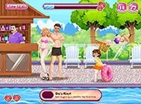 Poolside Romance: A Cute Timing Game